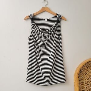 Kenneth Cole New York Black and White Striped Top NWT S